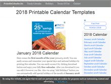 Tablet Screenshot of printablecalendar.biz